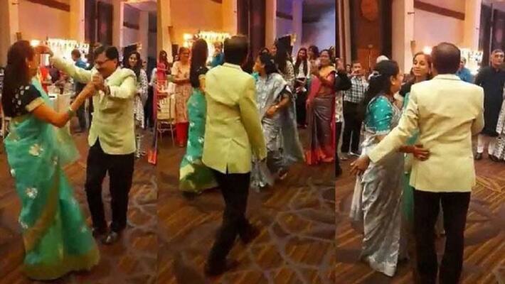 Lamborghini Chalai Jaane O Sanjay Raut dance with Supriya Sule Sangeet Ceremony wedding of Sanjay-Varsha Raut daughter UDT Lamborghini Chalai Jaane O Sanjay Raut dance with Supriya Sule Sangeet Ceremony wedding of Sanjay-Varsha Raut daughter UDT