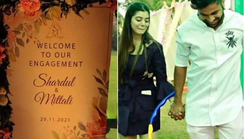 Shardul Thakur gets Engaged with his Long-time Girl friend Mittali Parulkar, after 2022 T20 Worldcup