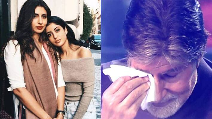 Amitabh Bachchan Emotional in front of daughter Shweta Nanda and granddaughter Navya Naveli kpg Amitabh Bachchan Emotional in front of daughter Shweta Nanda and granddaughter Navya Naveli kpg