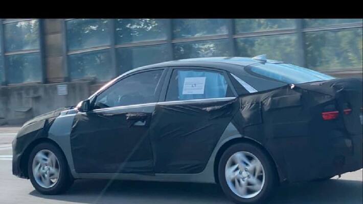 new generation Hyundai Verna was caught on camera during a recent test new generation Hyundai Verna was caught on camera during a recent test