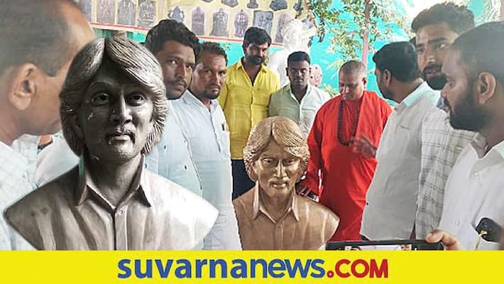 Kannada actor Sudeep fans in Raichur built Sudeep and Valmiki temple vcs Kannada actor Sudeep fans in Raichur built Sudeep and Valmiki temple vcs