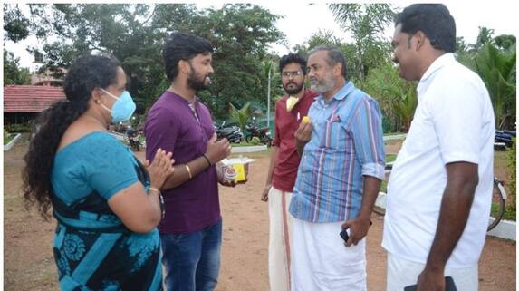 Local News : Midhin meets minister P prasad Local News : Midhin meets minister P prasad