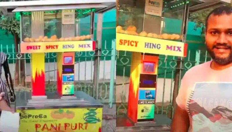 Delhi contactless golgappa machine Video goes viral kpn