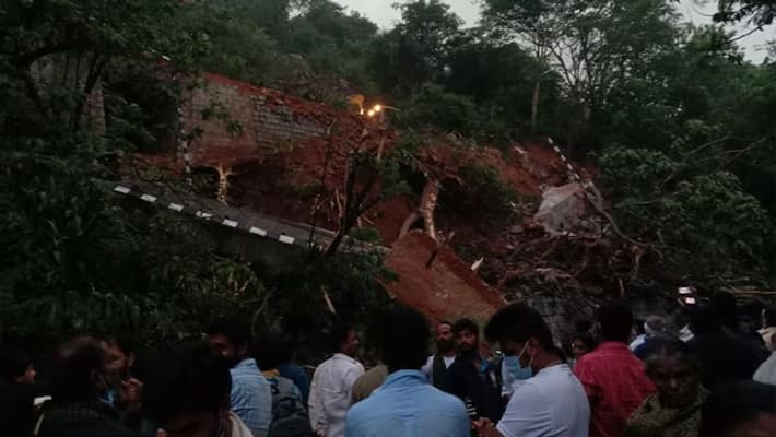 land slides fall down in tirumala ghat road land slides fall down in tirumala ghat road