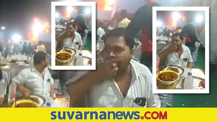 People continue to enjoy wedding food fire rages at wedding venue in Thane akb People continue to enjoy wedding food fire rages at wedding venue in Thane akb