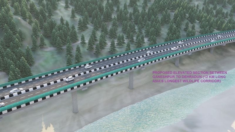 Asia s largest wildlife elevated corridor project Delhi-Dehradun Economic Corridor