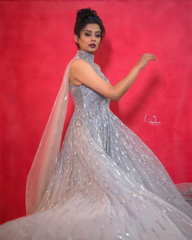 Priyamani Stunning poses in silver dress goes viral