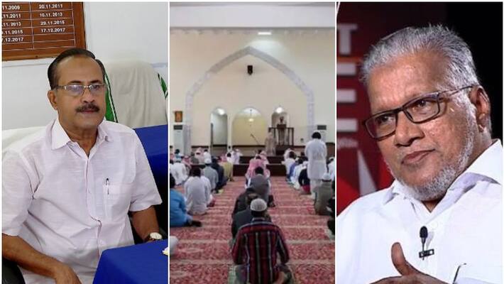 KNM President TP Abdulla Koya Madani supports muslim league on waqf board mosque issue KNM President TP Abdulla Koya Madani supports muslim league on waqf board mosque issue