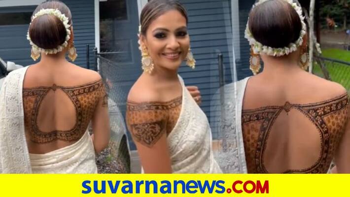 Woman gets brutally trolled for wearing mehndi blouse with saree dpl Woman gets brutally trolled for wearing mehndi blouse with saree dpl