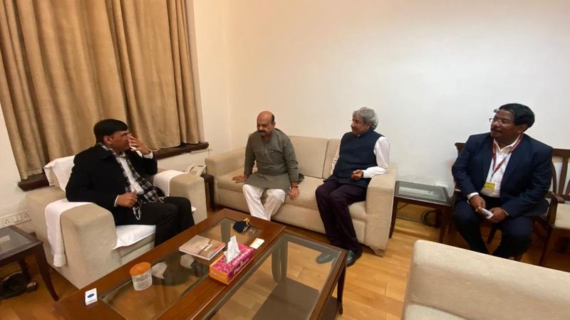 Karnataka CM basavaraja bommai Meets Union Ministers In Delhi on Dec 2nd rbj