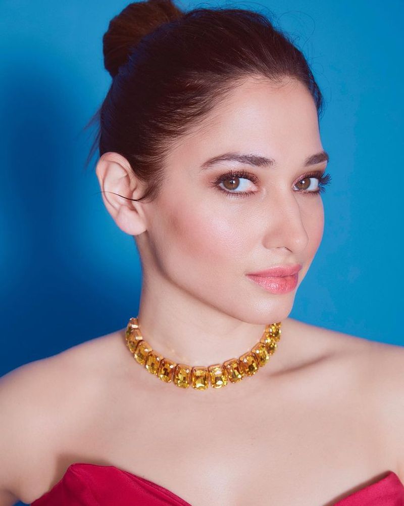 TamannaahBhatia for raising the temperature this for red dress recent photos