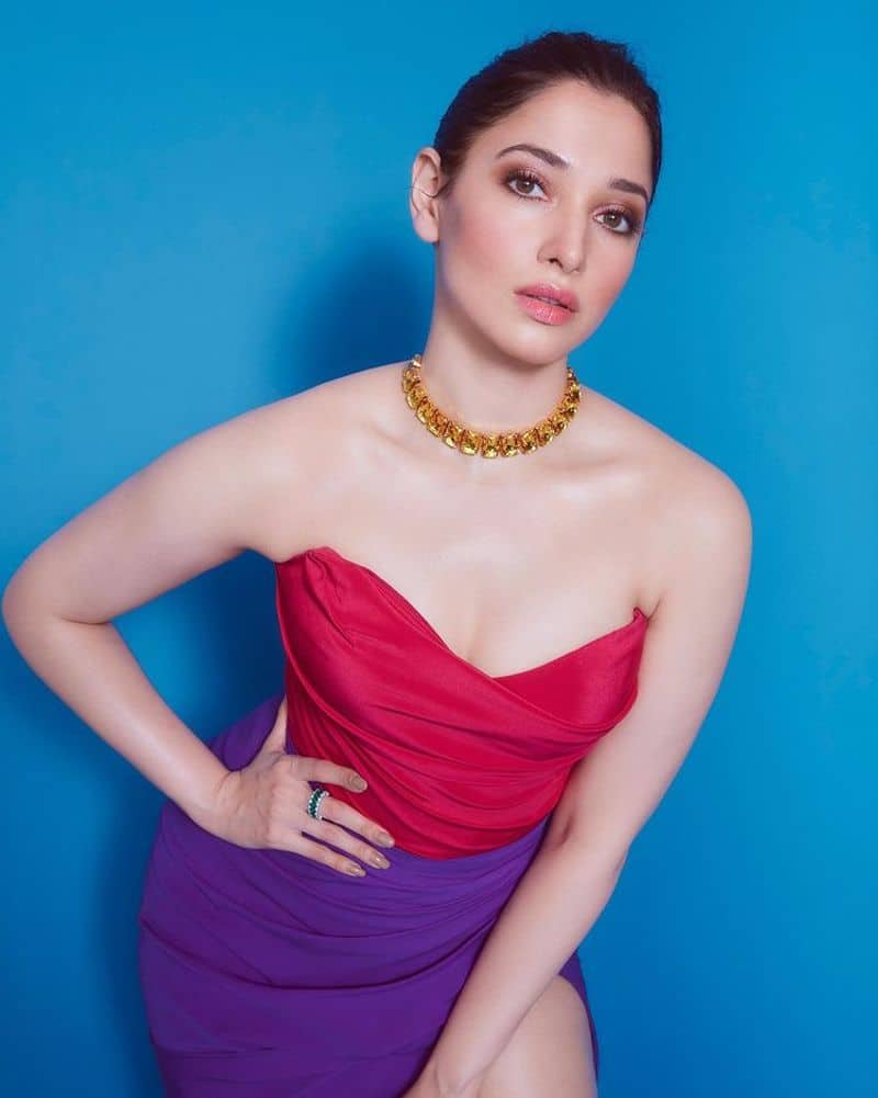 TamannaahBhatia for raising the temperature this for red dress recent photos