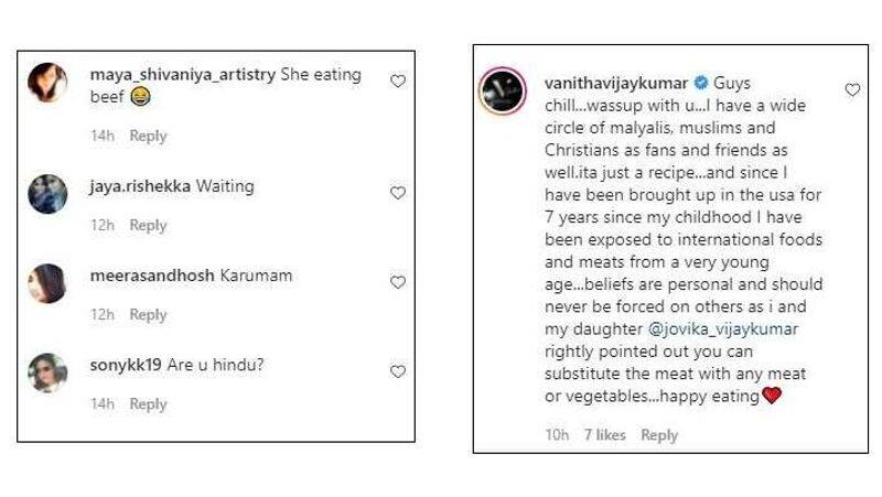 Vanitha vijayakumar cooking video controversy