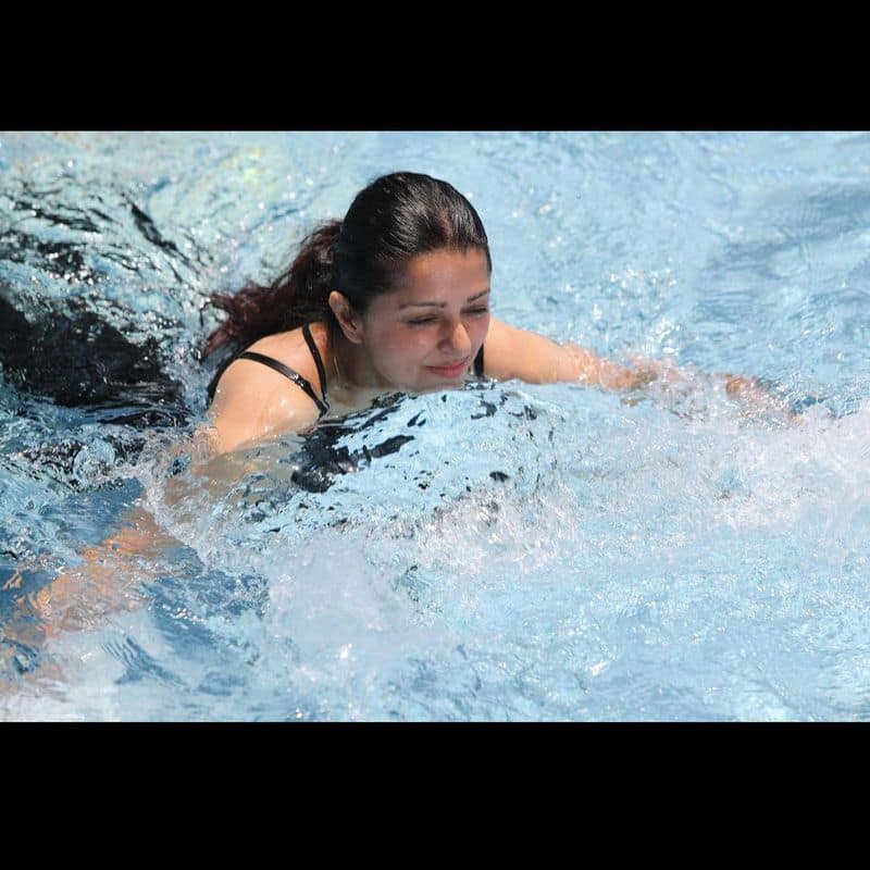 heroin bhumika chawla goes bold shares swimming pool photos