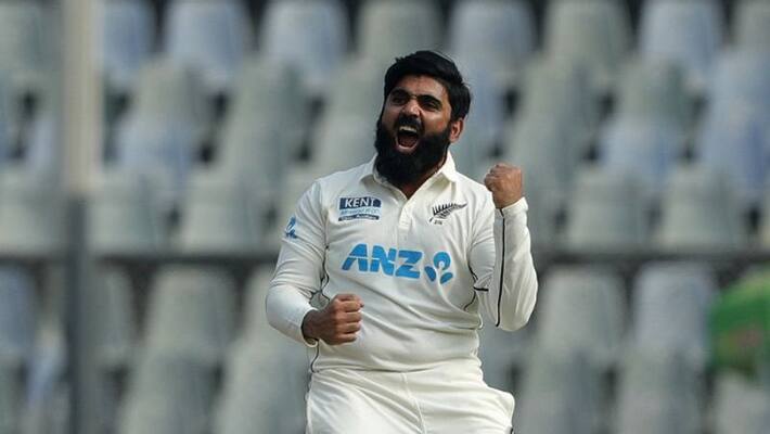 IND vs NZ Ajaz Patel hands over 10 wicket ball to Mumbai Cricket Association museum IND vs NZ Ajaz Patel hands over 10 wicket ball to Mumbai Cricket Association museum