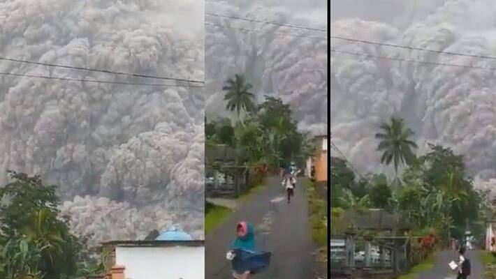 Residents flee as Mt Semeru erupts in indonesia Residents flee as Mt Semeru erupts in indonesia