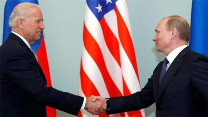 US President Joe Biden video call with Russian President Vladimir Putin VVA US President Joe Biden video call with Russian President Vladimir Putin VVA