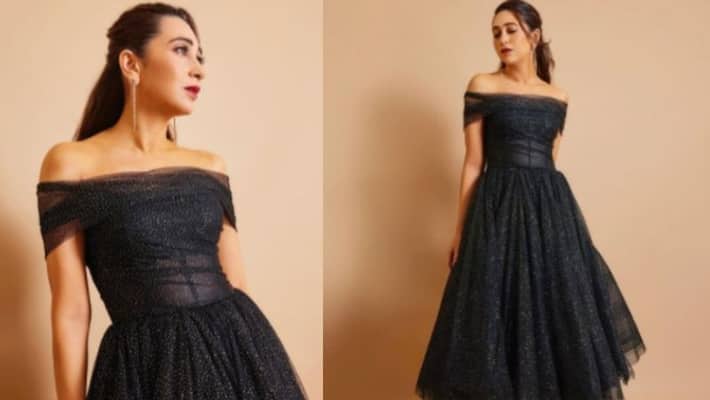 Karisma Kapoor in Black Off Shoulder Dress Karisma Kapoor in Black Off Shoulder Dress