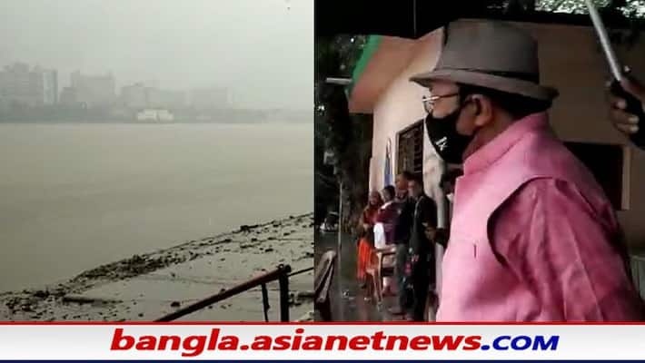 Minister Arup Roy visits Howrah ferry terminal during bad weather due to Cyclone Jawad RTB Minister Arup Roy visits Howrah ferry terminal during bad weather due to Cyclone Jawad RTB