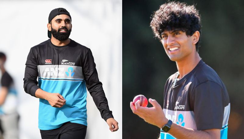 Team India Cricketers Axar and Jadeja hilariously get clicked with Fellow New Zealand Players Ajaz and Ravindra to recreate their names, Pic Goes Viral