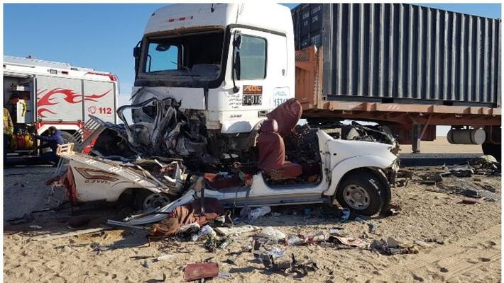 one died in horrific road accident in Al Artal road in Kuwait one died in horrific road accident in Al Artal road in Kuwait