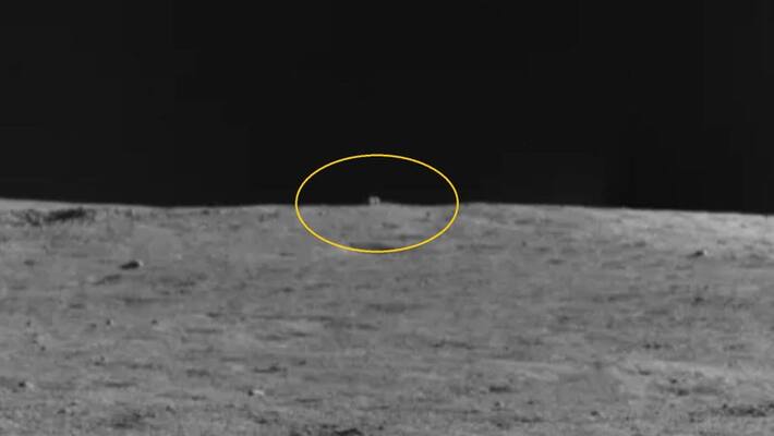 China Yutu 2 lunar rover spotted cube shaped Mystery House on surface of Moon ckm China Yutu 2 lunar rover spotted cube shaped Mystery House on surface of Moon ckm