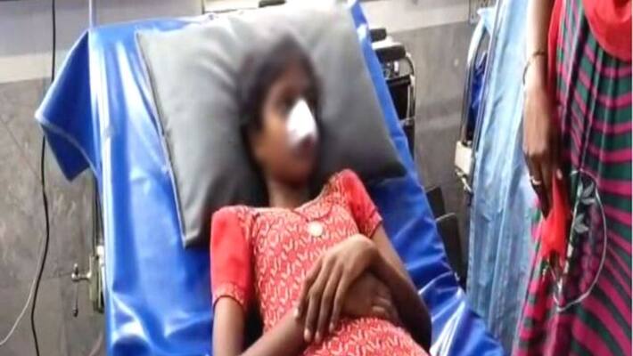 A 10 year old school girl was injured when the DMK flag pole collapsed in the Salem A 10 year old school girl was injured when the DMK flag pole collapsed in the Salem