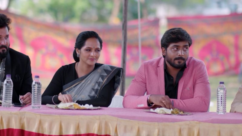 Jagathi and Rishi sitting together for lunch in todays guppedantha manasu serial episode