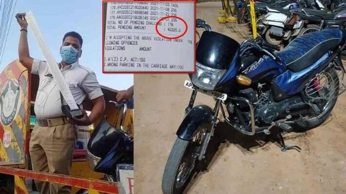 Bike Owner Ran Away Leaving His Bike Due To 179 Challans Worth 42k Penalty Bike Owner Ran Away Leaving His Bike Due To 179 Challans Worth 42k Penalty
