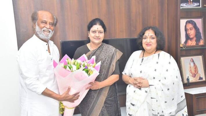 sashikala meets rajinikanth leads to a political debate sashikala meets rajinikanth leads to a political debate