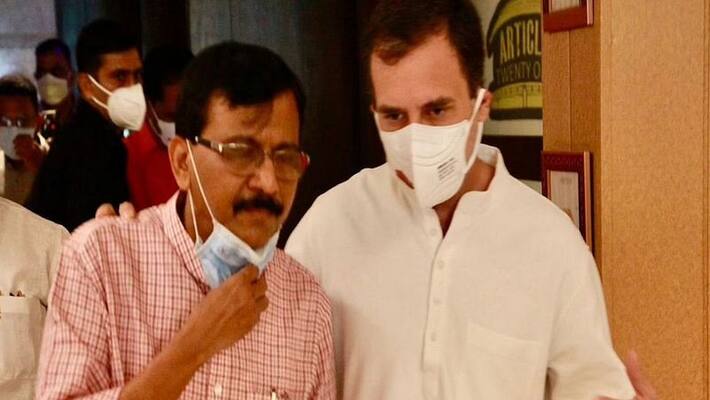 maharashtra rahul gandhi shivsena mp sanjay raut meeting in delhi, says no congress no opposition alliance against bjp stb maharashtra rahul gandhi shivsena mp sanjay raut meeting in delhi, says no congress no opposition alliance against bjp stb