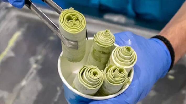 ice cream made by green chillies ice cream made by green chillies