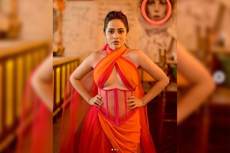 Fans troll Urfi Javed for her revealing corset and dupatta look ALB