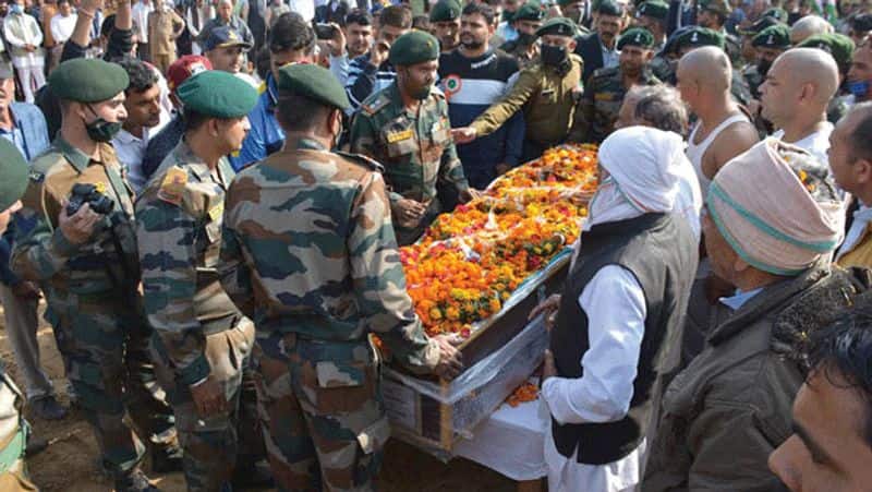 Jawan killed in Jammu Kashmir cremated with state honours in Sikar pod