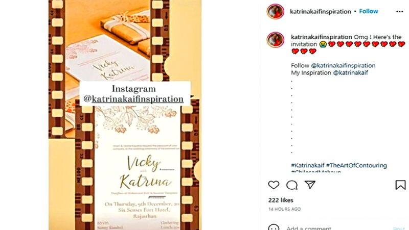 katrina kaif vicky kaushal wedding invitation card goes Viral kpg