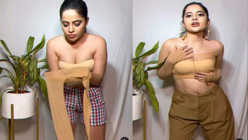 Urfi Javed trolled for buttoning up pants in front of camera video viral