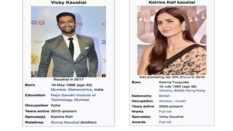katrina kaif vicky kaushal wedding katrina and vicky declared as husband wife by google NTP