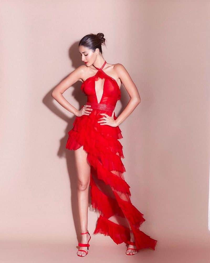 Liger heroine Ananya Panday latest red dress photoshoot