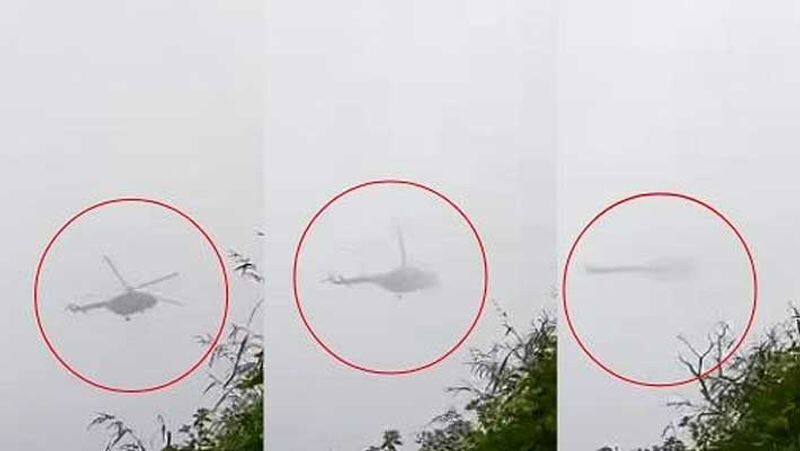Army helicopter crash due to bad weather condition