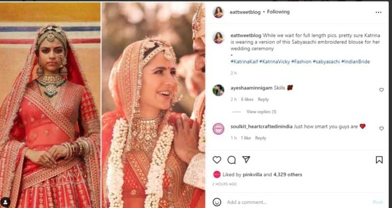 Katrina looked ethereal in her wedding lehenga, here's the cost of her  outfit & jewellery - YouTube