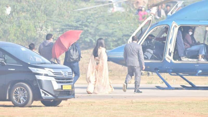 Vicky Kaushal-Katrina Kaif wedding: Newlyweds depart for Mumbai in a chopper drb