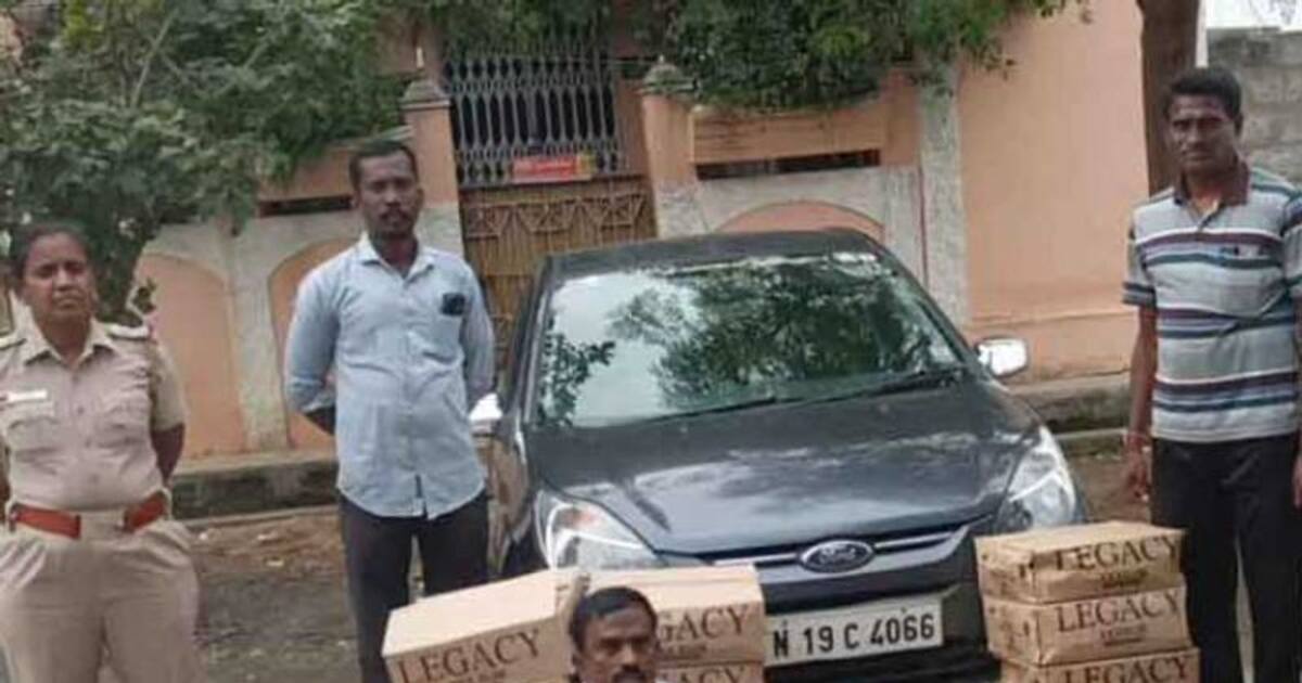 மது பாக்கெட்டுகளை கடத்திய காரை 10 கி.மீ. தூரம் விரட்டி பிடித்த சிங்கப்பெண்.. சினிமாவை மிஞ்சிய பரபரப்பு சேஸிங்