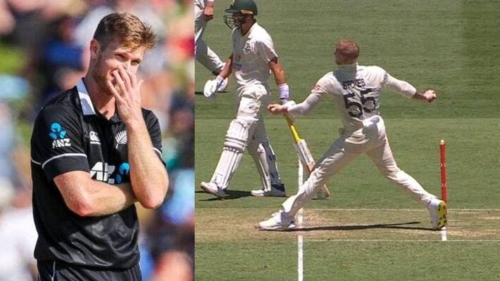 james neesham trolls the third umpire who missed to find ben stokes no balls in first ashes test match james neesham trolls the third umpire who missed to find ben stokes no balls in first ashes test match