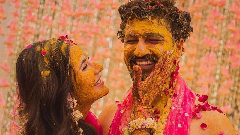 katrina kaif vicky kaushal wedding bollywood actress share haldi ceremony photos KPJ