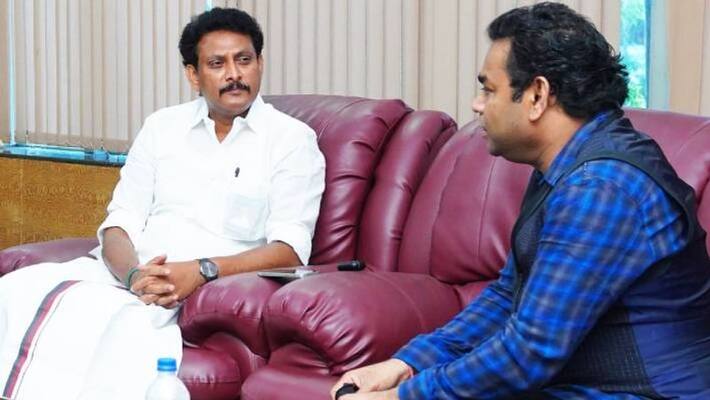 ar rahman meet minister anbil mahesh ar rahman meet minister anbil mahesh