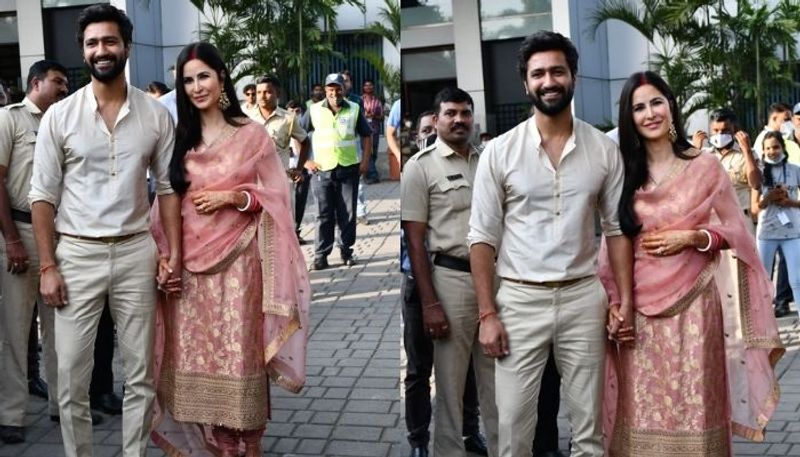 Bollywood Couple Katrina Kaif and Vicky Kaushal return from honeymoon with big smiles mah