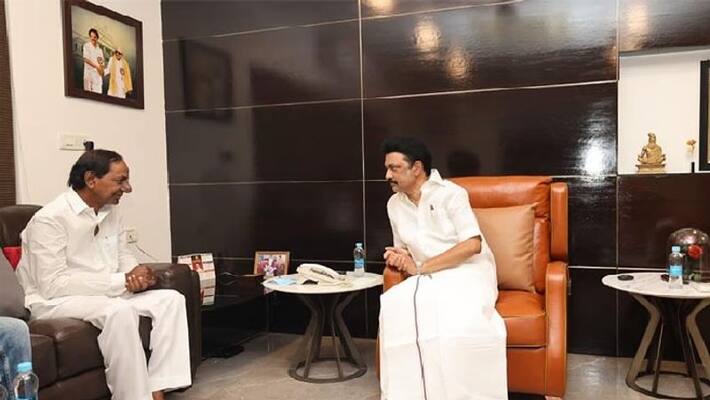 telangana cm chandrashekar meets tamilnadu cm stalin telangana cm chandrashekar meets tamilnadu cm stalin