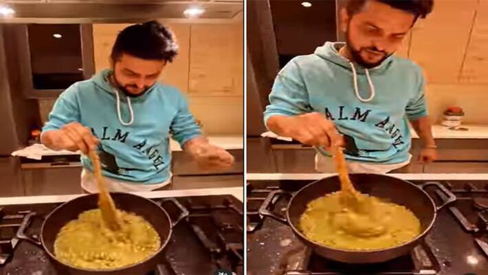 Suresh Raina making winter special sarso ka saag, see video dva Suresh Raina making winter special sarso ka saag, see video dva