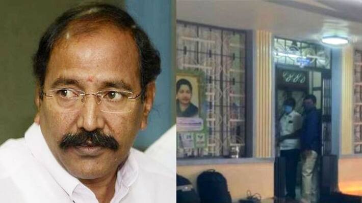 Anti corruption department raids former minister Thangamani house again Anti corruption department raids former minister Thangamani house again