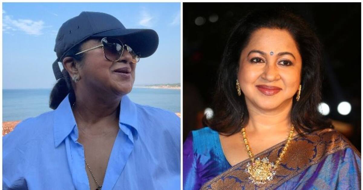 Radikaa Sarathkumar: 59 வயதில் படு ஹாட்! டைட்டான நீச்சல் உடையில் கிளாமர் அட்ராசிட்டி செய்த நடிகை ராதிகா!